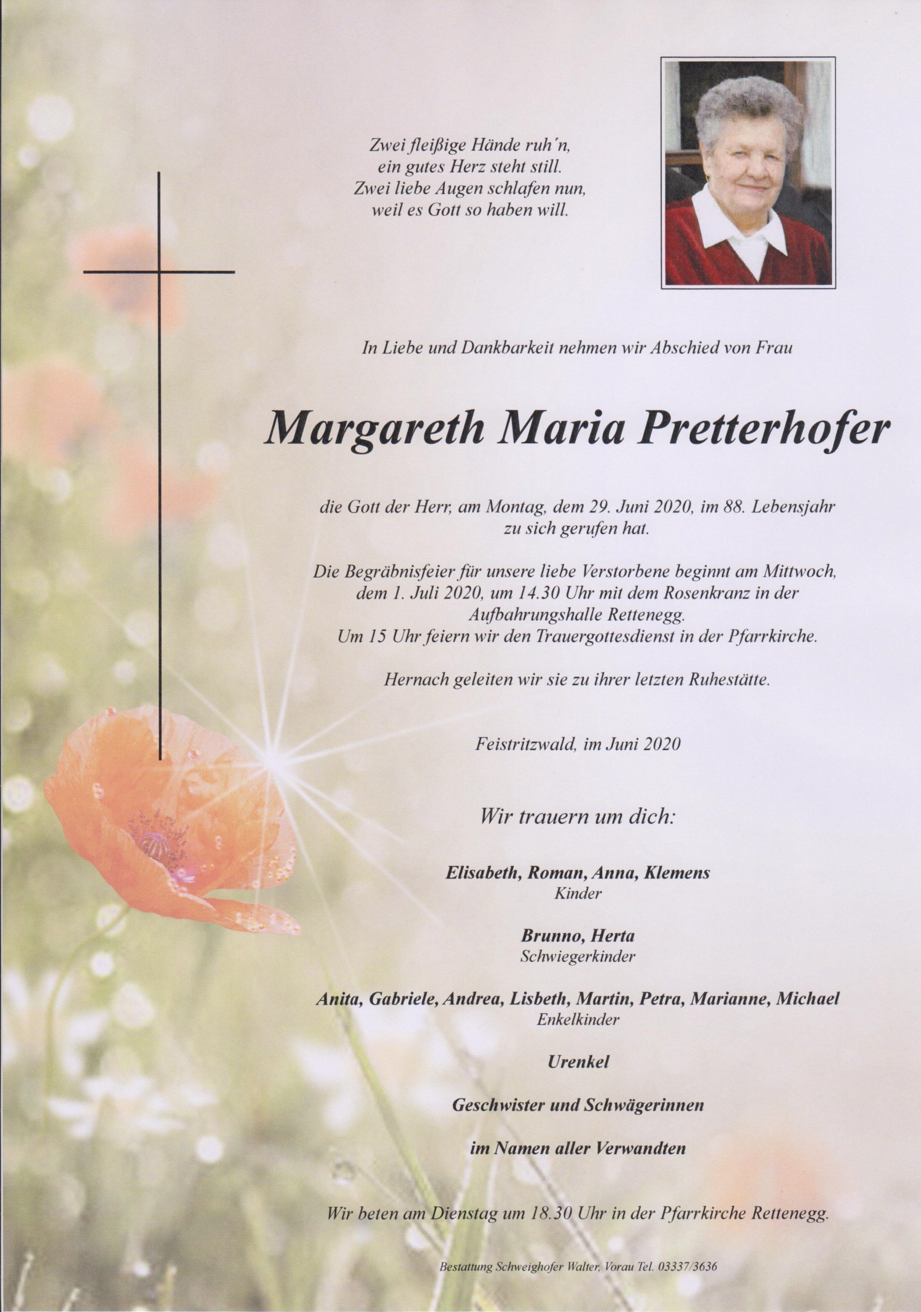 You are currently viewing Margareth Maria Pretterhofer