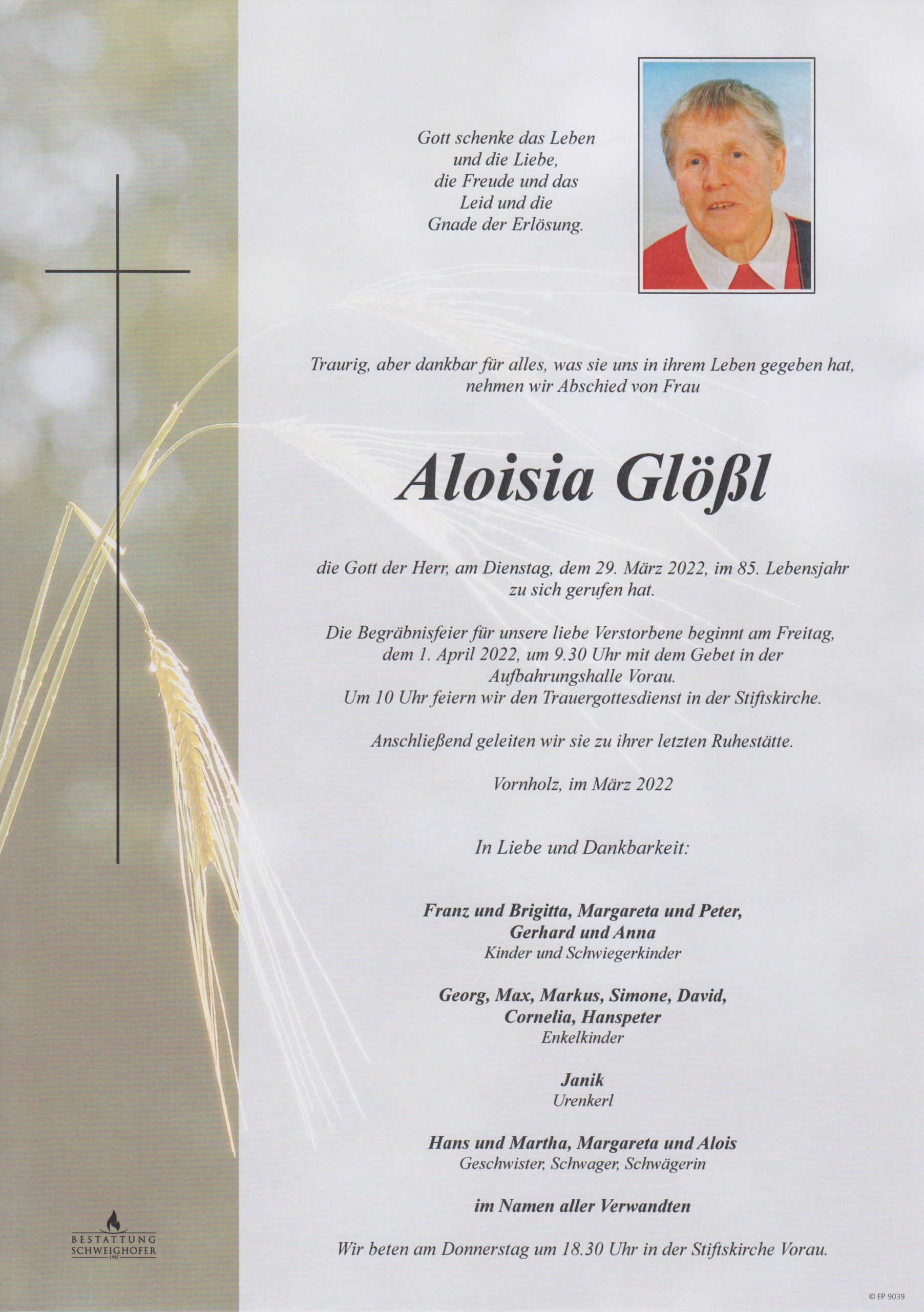 You are currently viewing Aloisia Glößl